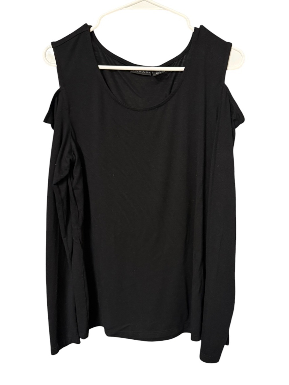 Tahari Cold-Shoulder Black Women’s Top Size Large